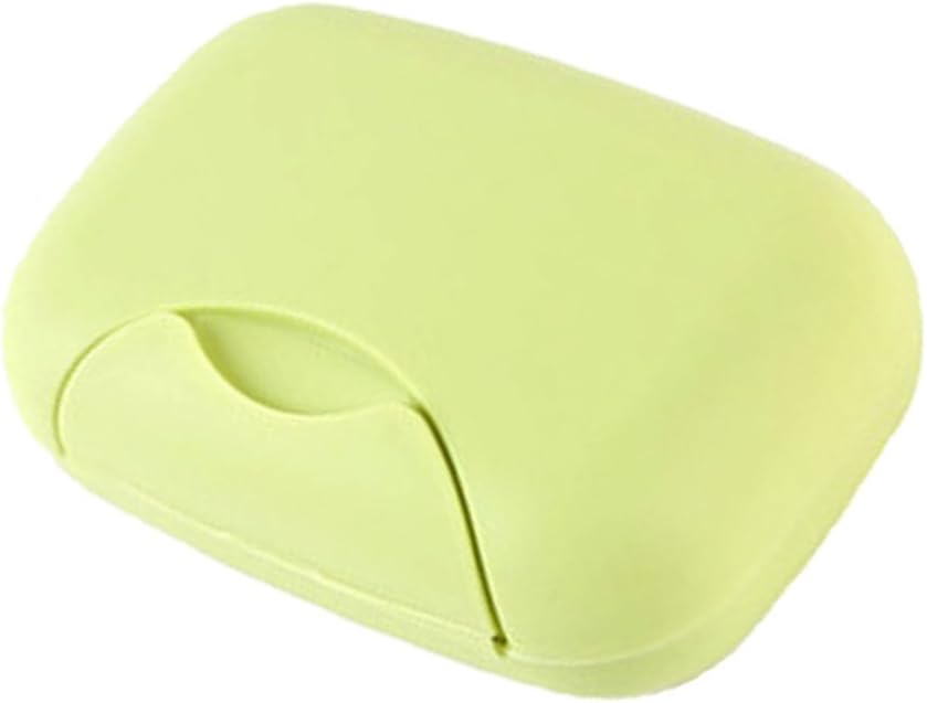 Portable Soap Box Container with Lock for Travel Trekking Camping Large 12 * 8 * 4cm (green)