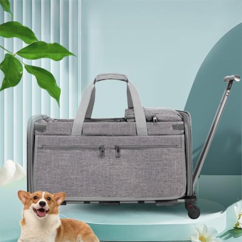 EVIGTOP 猫 犬 キャリー リュック ペットキャリー リュック バッグ キャスター付き キャリー カート ペットトロリーバッグ ペットキャリーケース ペットキャリーバッグ ペット用スーツケース 犬 キャリーバッグ ペット移動 ケース 中小型犬猫兼用