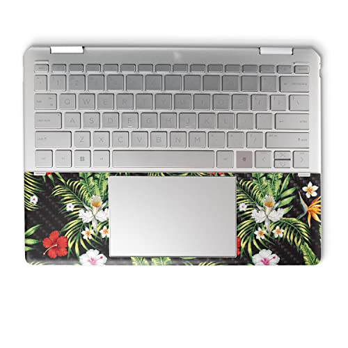 Image of MightySkins Carbon Fiber Skin Compatible with HP Spectre x360 14 inch (2022) Full Wrap Kit - Dark Hibiscus | Protective, Durable Textured Carbon Fiber Finish | Easy to Apply | Made in The USA