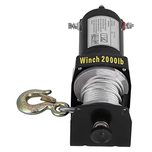 Winche eléctrico 12V 2000LB con control remoto miniatura 7