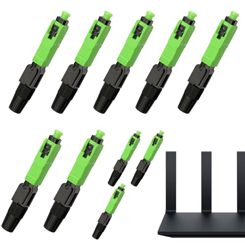 Generisch Conector rápido de fibra óptica | 10 unidades SC Conector para cable de fibra óptica Adaptador de conexión rápida, cable adaptador para usuarios domésticos, centros de datos profesionales
