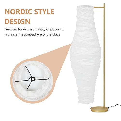 Uonlytech Floor Lamp Lampshade Nordic Simple Vertical Paper Light Cover 54 Inch Tall Paper Floor Lamp Shade for Indoor Lighting - Image 4