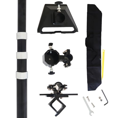 Starlink Gen 3 RV Telescopic Pole 10FT with Starlink (GEN 3 / V3) Pipe Adapter and RV Ladder Mounting Bracket Kit Fits for 1 Inch Round Ladder Rails