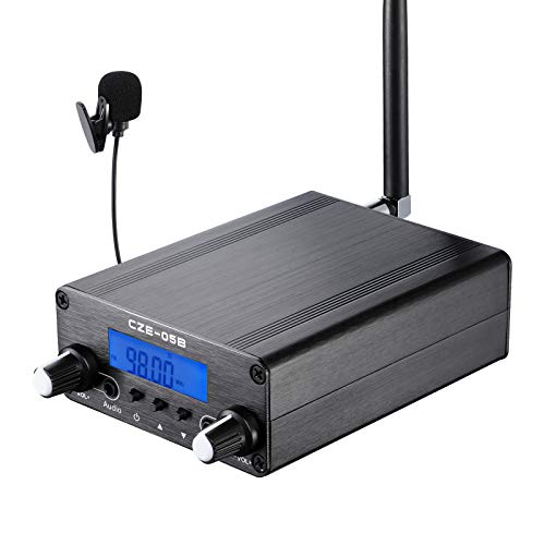 FM Transmitter for Church, APROTII 0.5W/0.1W FM Broadcast Transmitter 76~108MHz with Microphone and Antenna, Broadcast Long Range 1000ft, for Church Parking Lot Service, Drive-in Movie/Concert
