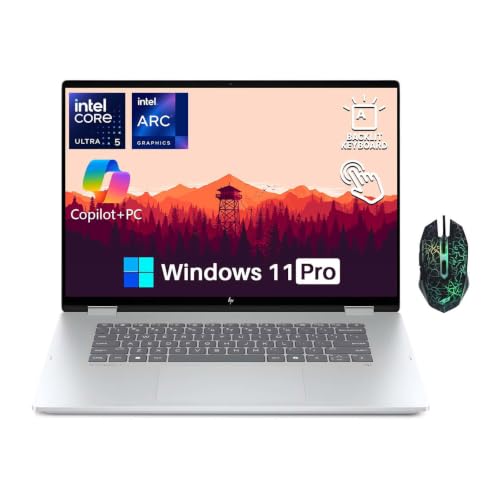 Image of HP OmniBook 7 Next Gen AI PC Laptop, 17.3 inch FHD IPS Touchscreen Laptop | Intel Core Ultra 5 226V, 16GB LPDDR5X-8533 MT /s 512GB SSD, Intel Arc GPU, Backlit KB, Windows 11 Pro, Copilot+ AI PC