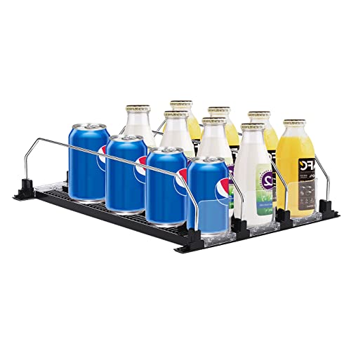 JASREE Lot de 3 organiseurs de canettes de soda auto-poussantes en conserve, distributeurs de soda empilables pour réfrigérateur, sans BPA, design transparent