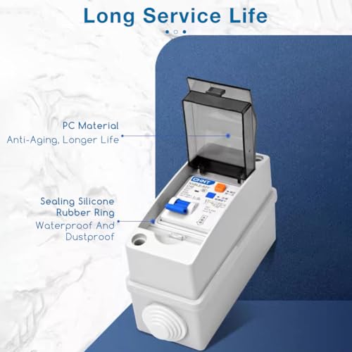 Aufputz Verteilerkasten 1 Reihig 2 Module 125 x 55 x 90 mm IP65 Wasserdicht Kleinverteiler Hutschiene Verteilerschrank Aufputz Sicherungskasten für Elektrik, Kommunikation – Bild 5