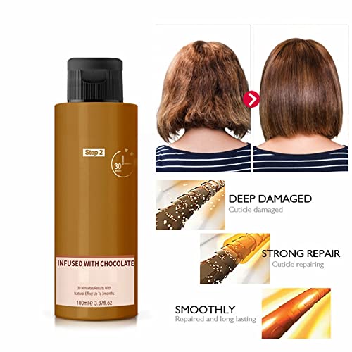 Conditioner Chocolate Flavored Straightening Hair Improves Frizz Conditioning Curly Or Straight Thin Hair 100Ml Split End For (A, One Size) #TOP3