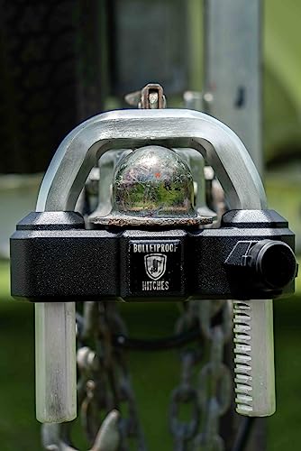 Image of BulletProof Hitches - Extreme Duty Trailer Coupler Lock - Universal Trailer Lock with 1 inch Solid Steel Bar - Fits 1-7 /8 inch, 2 inch and 2-5 /16 inch Couplers - Heat-Treated & Pick-Resistant