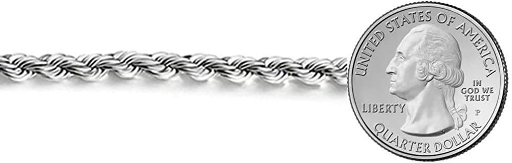 Savlano 925 Sterling Silver 6mm Solid Italian Rope Diamond Cut Twist Link Chain Necklace with Gift Box for Men & Women - Made in Italy - Image 3