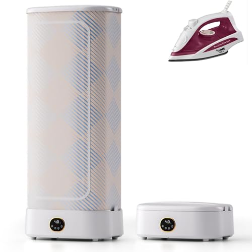 Secadora a vapor inteligente automática ropa 1000W Secadora Portátil De Ropa Diseño Plegable Armario Vapor Temperatura Constante De 360° Elimina las arrugas rápidamente（Equipado con una plancha）