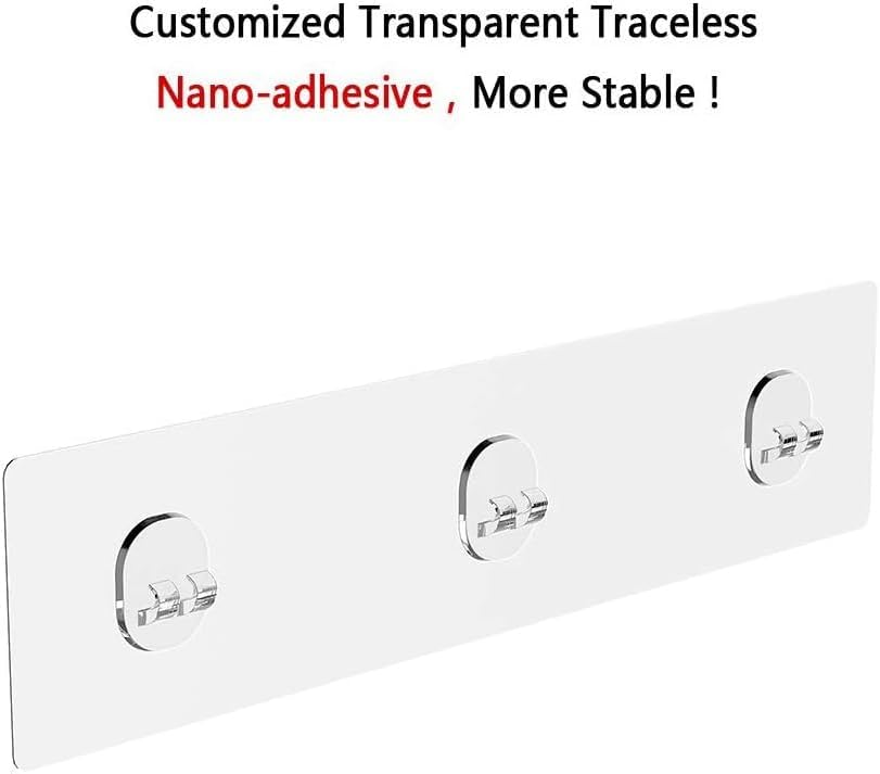 Miniatura 7 de Orimade Paquete de 2 adhesivos adhesivos de repuesto para regadera, 10.63 x 2.75 pulgadas, tira de gancho, impermeable, a prueba de óxido, estantes