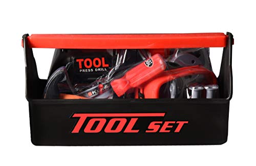 image for Playkidz Tool Box for Kids 22-Piece Boys & Girls Construction Toy Play