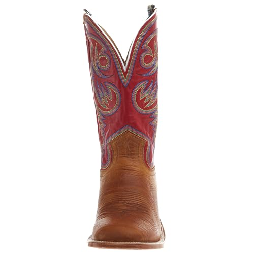 Hyer Mens Sawyer Shrunken Shoulder 13 In Red Vintage Goat Top Cowboy Boot4