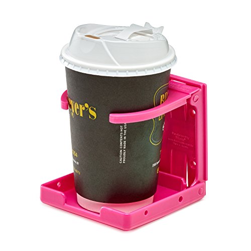 adirmed universal drinking cup holder - for any kind of strollers, walkers, bicycles, wheelchairs, rollator, cane & crutch (pink)