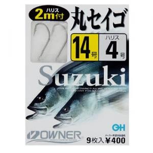Amazon | オーナー(OWNER) 糸付丸セイゴ2M付15－4 | オーナー
