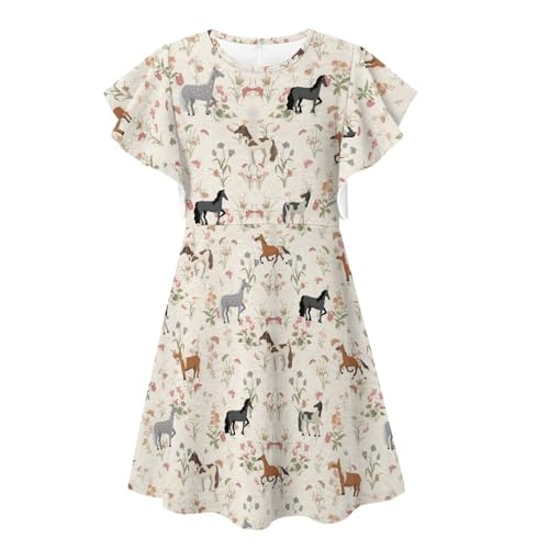 Cute Summer Dresses for Teen Girls Kids Clothes Ruffled Sleeve2