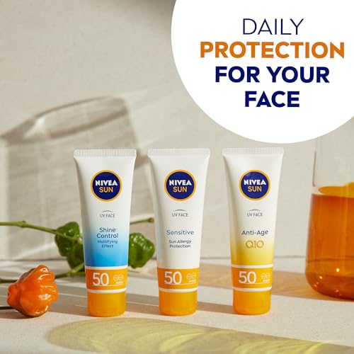 NIVEA Sun UV Face Sensitive SPF 50 Cream (50ml), Sunscreen Protects Against UVA/UVB Rays and Premature Skin Ageing, Sun Cream for Sensitive Facial Skin - Image 8