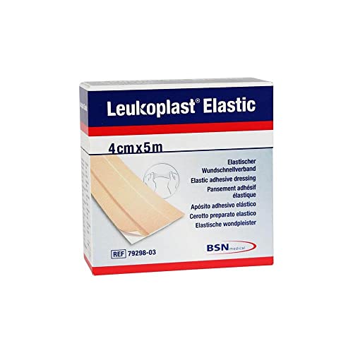 Leukoplast - Tiritas elásticas (4 cm x 5 m, 1 unidad)