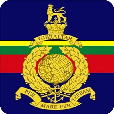 Set Of 6 Royal Marines Aluminium Coasters With Cork Feet In a Presentation Box