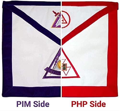 Tablier York Rite réversible double face taille unique pour officier PHP PIM - 3