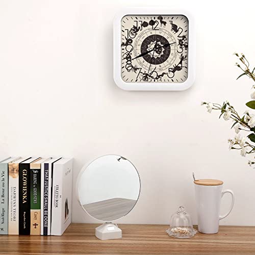 Pendule murale silencieuse moderne maison bureau horloge 26x26cm - 5