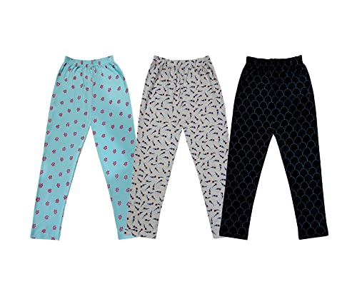 Image of KAYU Kids 100% Cotton Printed Capri for Girls - Regular Fit [Pack of 3]