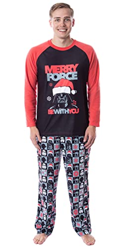 Star Wars Mens' Darth Vader Merry Force Be With You Sleep Pajama Set