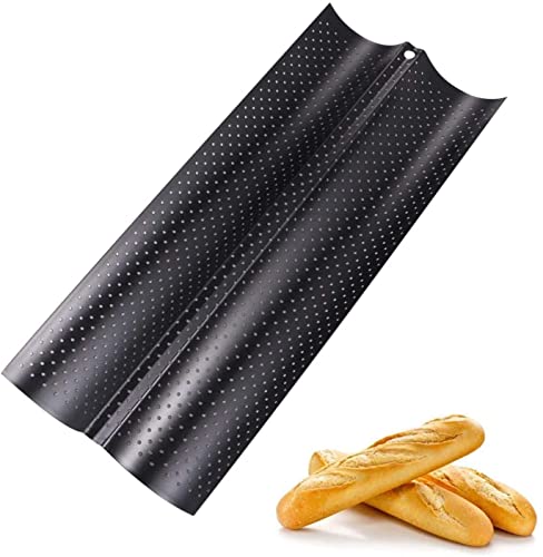 Baguette Baking Tray, French Bread Pan Carbon Steel for Kens Holm