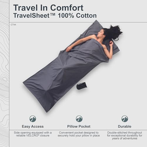 COCOON Cotton TravelSheet Sleeping Bag Liner miniatura 2
