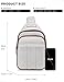 molshine Sling Crossbody Bag, Fashion Chest, Casual PU Leather Shoulder Bag for Women Work Travel Hiking Cycling DLK0037 (White)