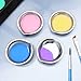 Cabilock 12Pcs Stainless Steel Paint Mixing Palette with Mouth, Small Round Artist Watercolor Tray for Home and Store Use
