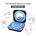 HEMILAB® Retainer Case, Slim Aligner Case with Vent Holes, Compatible with Invisalign, Mouth Guard Case with Mirror, Cute Orthodontic Retainer Case with Retainer Removal Tool and Brush, Black