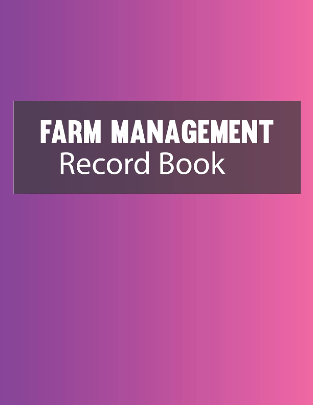 Buy Farm Management Record Book Farm Record Keeping Book, Farmers