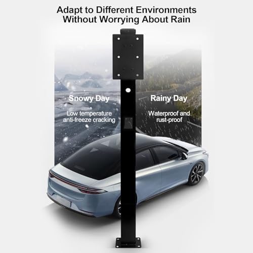 Borne de recharge extérieure avec range-câbles pour véhicule électrique - 3