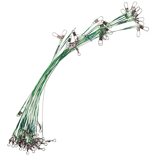 BESPORTBLE 4sets Saltwater Fishing Leaders Wire Leaders Swivels Snap Leading Rope 30pcs*4