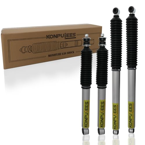 Konpulees Front & Rear Monotube Gas Shock Absorbers Set of 4, 0-2" Front & 0-1" Rear Lifted Suspension Compatible, Fits 2005-2016 Ford F-250 F-350 4WD Pickups, Replacement for OE 24-186018 24-186025 by Konpulees - Used condition - US$130.22
