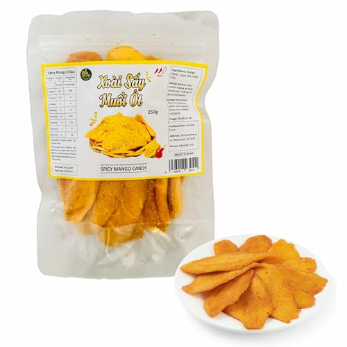 Sweet and Spicy Mango Slices - 250g - Bold Flavor, Resealable, Vegan, Chili Mango Snack for Exotic Food Lovers