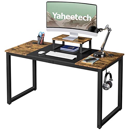 Supporto per Monitor: il supporto per monitor con dimensioni di 45 x 25 x 14 cm è molto utile per sollevare lo schermo del computer e favorire un’altezza più comoda ed ergonomica. La scrivania Yaheetech con supporto per monitor rispetta le tue esigenze quotidiane!