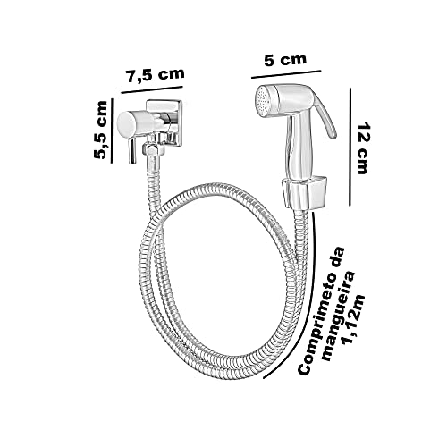 SOFTINOX Ducha Higiênica para Banheiro 1/4 de volta Cromada