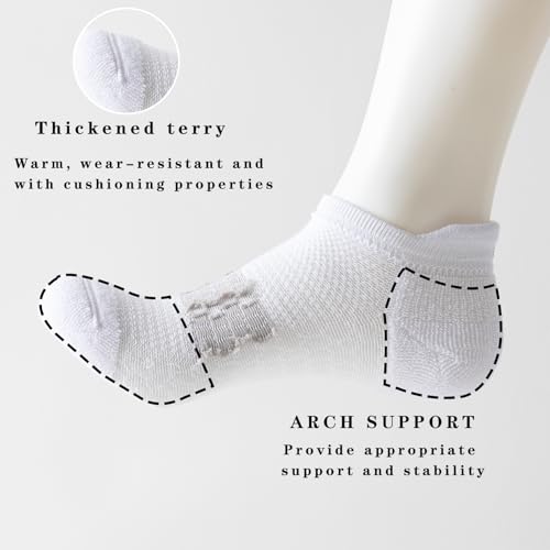 Image of Ankle Running Socks For Women, Athletic Wicking Thick Cushioned Low Cut With Tab Casual Sports Socks