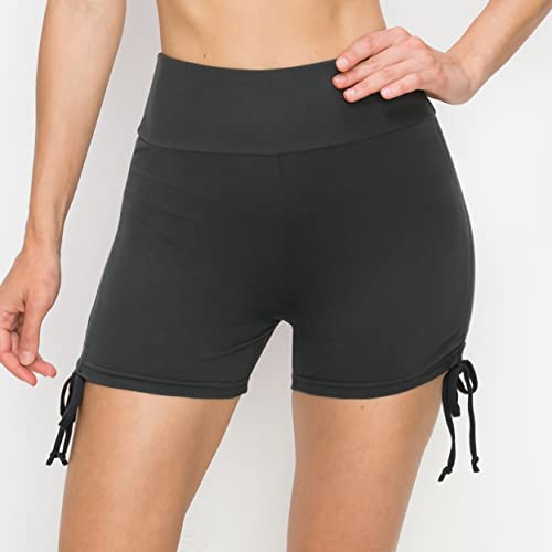 Image of ALWAYS Faux Leather Shorts - High Waist Active Stretch Yoga Short Pants for Women