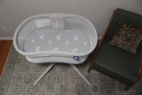 Image of Baby Bassinet Mattress Topper, Waterproof Replacement Pad with Removable & Washable Mattress Covers (for Halo Bassinest Sleepers)