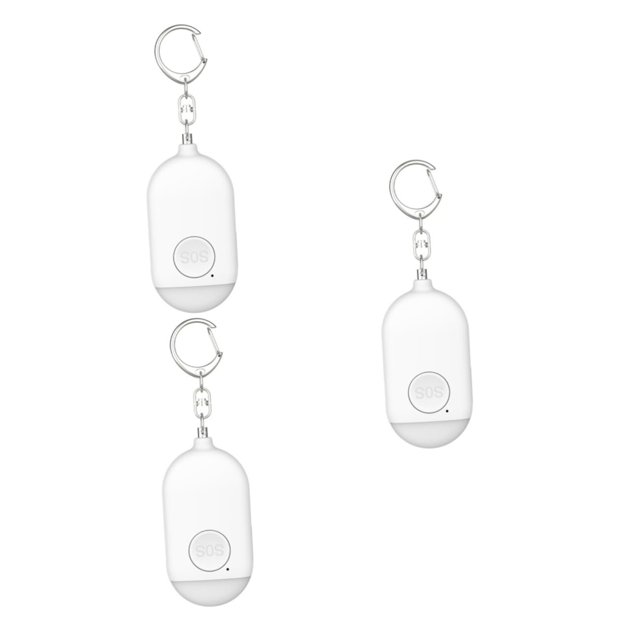 HOMSFOU 3pièces Alarme Urgence Dispositif De Sécurité Compact Lampe Anti- Portable Couleur Blanche