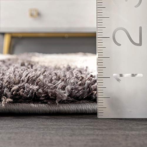nuLOOM Elliot Soft Abstract Shag Tassel Plush Area Rug, 7x9, Beige by nuLOOM - Used condition - Image 8