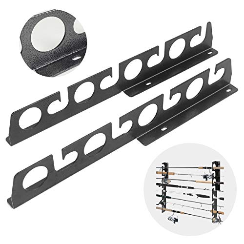 Fishing Pole Wall/Ceiling Mount Storage Rack Heavy Duty Fishing Rod Rack 16 Inches Holds Up To 8 Fishing Rods #TOP5