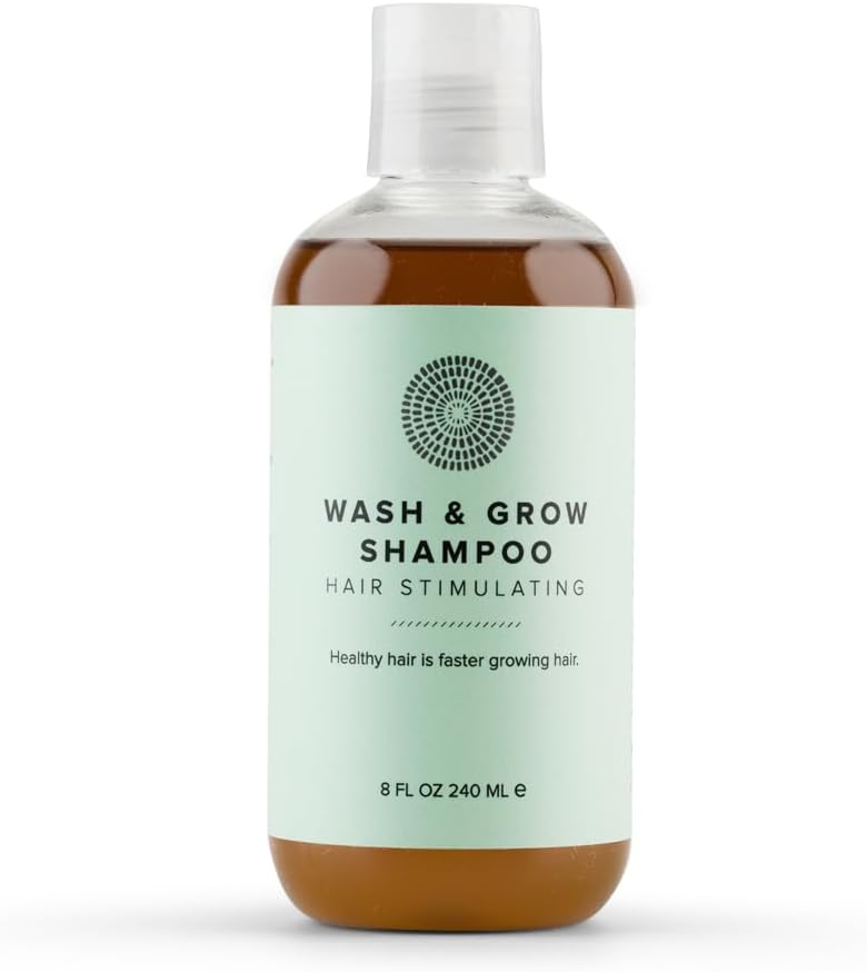 - Natural Wash + Grow Hair Stimulating Shampoo Clean, Non-Toxic Haircare (8 fl oz 240 ml)