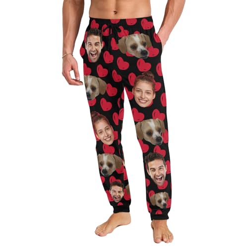 Personalized Pajamas Pants for Men Photo Face Custom Pajama Pants Customized Pj Pants Sleepwear Pajama Bottoms