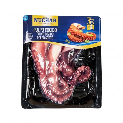 Pulpo Cocido 500g - 3 a 4 Patas de Pulpo Listo para Comer - Rico en Proteínas, Bajo en Grasas y Carbohidratos - Nuchar -Origen Atlántico FAO 34 - NEXU