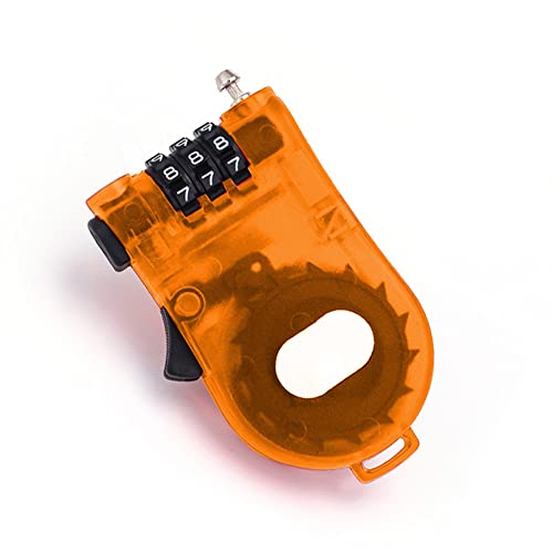 Cadenas Enrouleur Cadenas à Combinaison avec Rétractable 39in Câble pour Bagage Vélo - Bleu (Orange) Cover